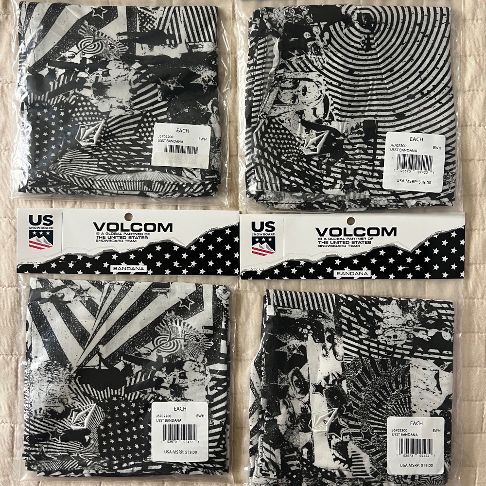 NEW VOLCOM Bandana Black & White